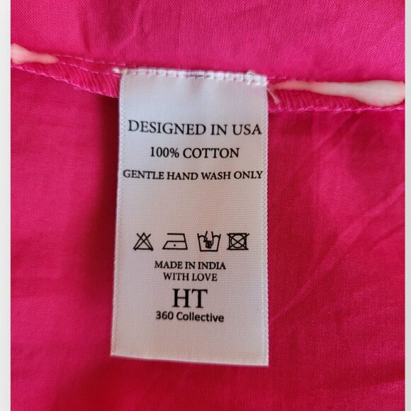 Nordstrom HT360 Collective Pink Smocked Tiered Cotton Mini Skirt Size S - Picture 11 of 11